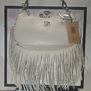 Steve Madden Fringe Shoulder Bag,- Vegan Leather NWT